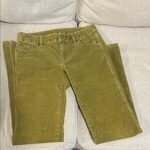 J CREW 0R Olive Green Corduroy Trousers